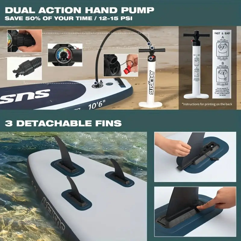 2025 Hurricane-Ready SUP Board｜10ft Inflatable Surf/Yoga Hybrid｜Free 8-Premium Kit｜Military-Grade Deck｜300lbs Capacity｜Labor Day Sale $80 OFF