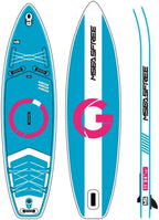 11ft Premium Inflatable Stand Up Paddle Board, yellow Yoga Board with Durable SUP Accessories&Carry Bag Waterproof Bag, Leash | Wide Stance, Surf Control, Non-Slip Deck, Leash, Paddle and Pump for Youth & Adult