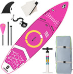 11ft Premium Inflatable Stand Up Paddle Board, red Yoga Board with Durable SUP Accessories&Carry Bag Waterproof Bag, Leash | Wide Stance, Surf Control, Non-Slip Deck, Leash, Paddle and Pump for Youth & Adult