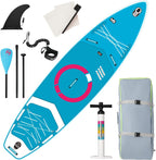 11ft Premium Inflatable Stand Up Paddle Board, yellow Yoga Board with Durable SUP Accessories&Carry Bag Waterproof Bag, Leash | Wide Stance, Surf Control, Non-Slip Deck, Leash, Paddle and Pump for Youth & Adult