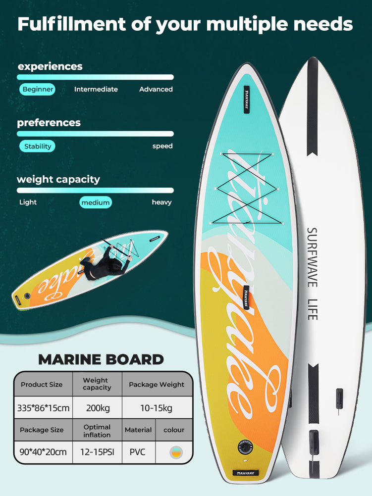 11' SUP Board,All-Around Pro paddle board,blue&green Paddle board