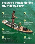 Max 200 kg SUP Board Paddle Board Thick Inflatable Stand Up Paddle SUP Board Set for Sports Rowing Backpack Spool Leash Premium SUP Board Set 335 cm Surfboard SUP Adult Paddle Board